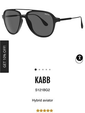 Bex Sunglasses KABB Hybrid Aviator Sunglasses - Black/Grey